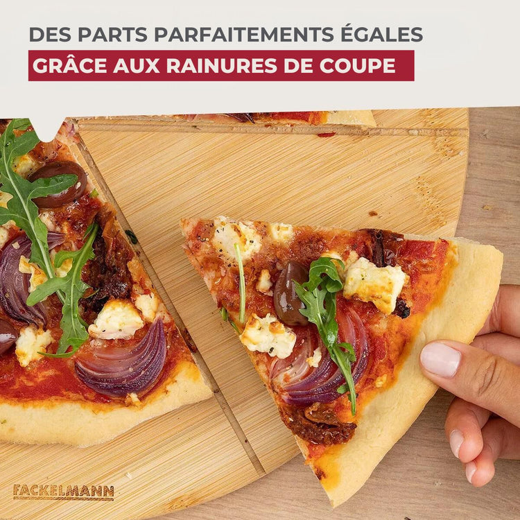 Planche à pizza avec rainures de coupe, Ø 32 cm