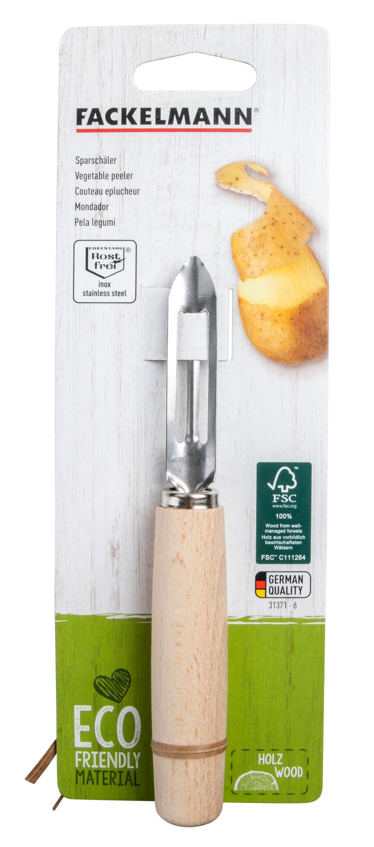 Couteau éplucheur de type économe 15 cm Fackelmann Nature