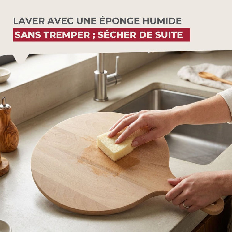 Lot de 6 planches à pizza et tarte flambée en bois 30 cm Fackelmann Wood Edition