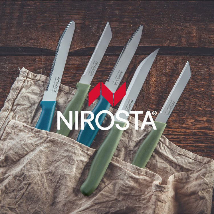 Couteau de cuisine lame crantée 21,5 cm Nirosta Elemental