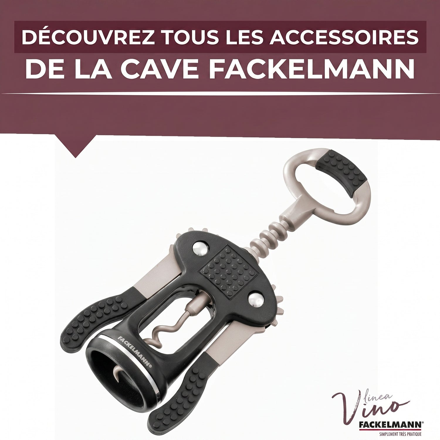 Tire-bouchon à levier décapsuleur 17 cm Fackelmann Bar Concept
