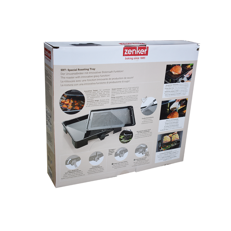 Plat de cuisson four pour rôti avec bac de récupération du jus de 3 litres Zenker Special Cooking