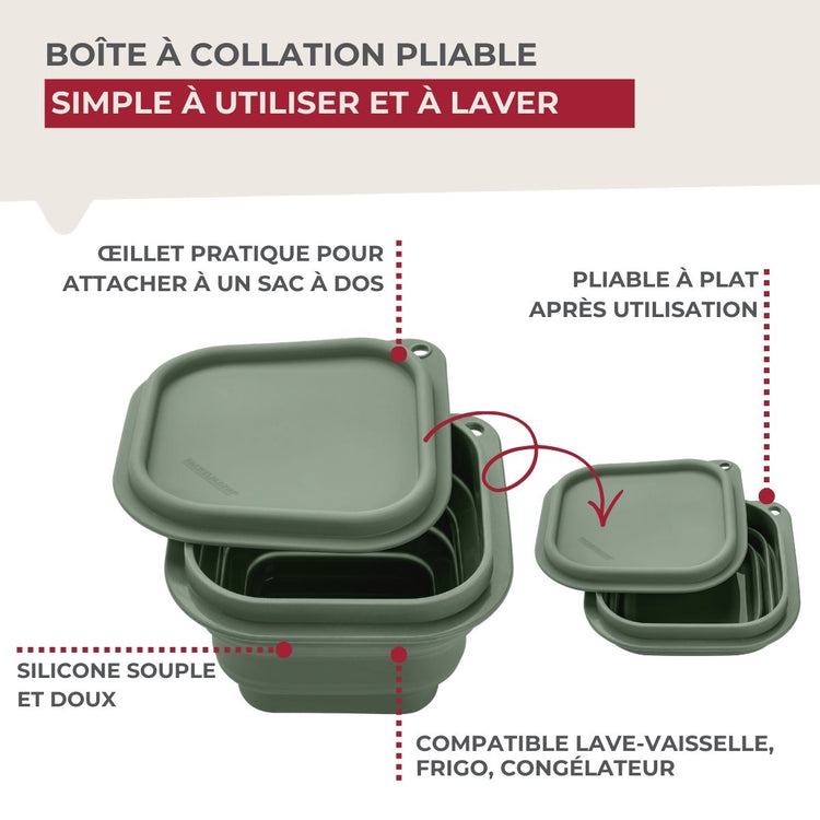 Lot de 2 boîtes hermétiques 13 cl avec 3 boîtes hermétiques Fackelmann Storage