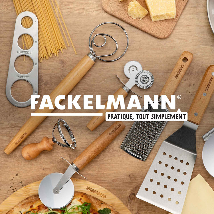 Roulette à pizza géante manche en bois Fackelmann Pizza & Pasta
