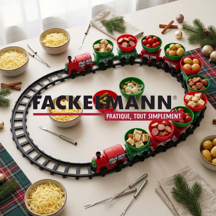 Décoration de Noël Train de table pour apéritif, fondue savoyarde Fackelmann