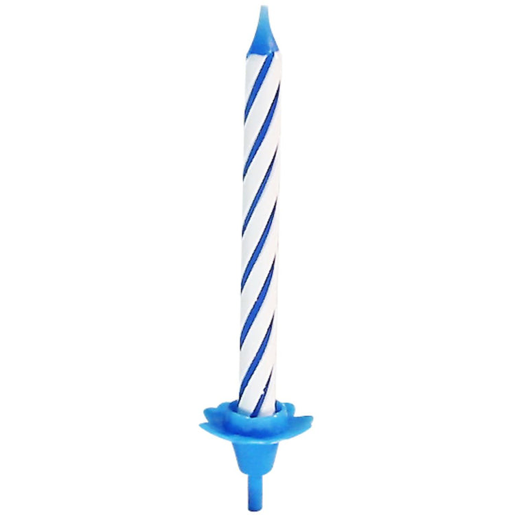 2 Lots de 24 bougies d'anniversaire et 12 bobèches Fackelmann Rio Party