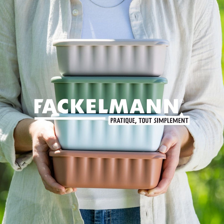 Lot de 4 lunch box 1L avec 3 boites à sauce Fackelmann Storage