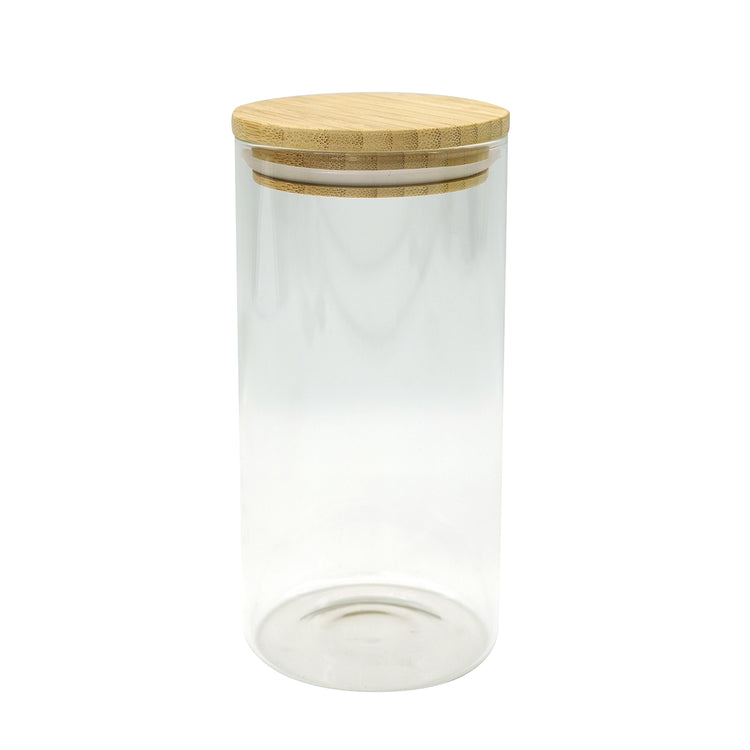 Set de 4 boîtes de conservation en verre avec couvercle en Bambou Fackelmann Eco Friendly