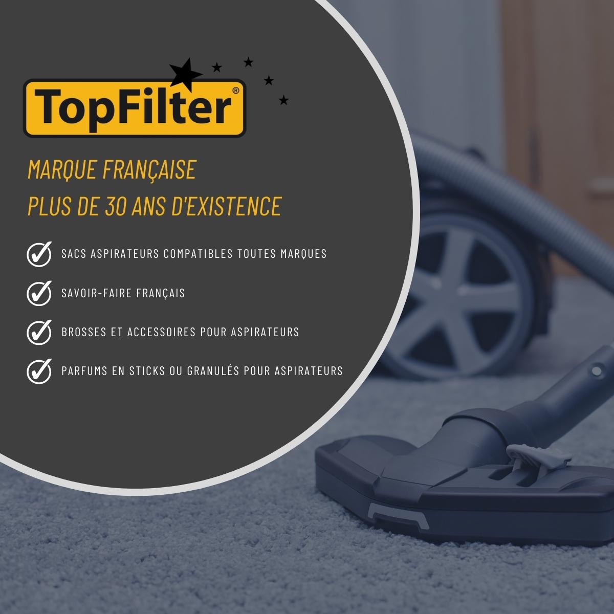 Lot de 4 sacs aspirateur Eco+ et Siplec L 501 TopFilter Premium 
