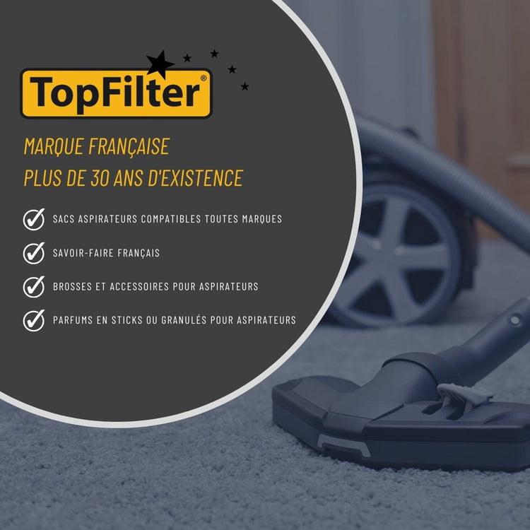 Lot de 4 sacs aspirateur Eco+ et Siplec L 501 TopFilter Premium 