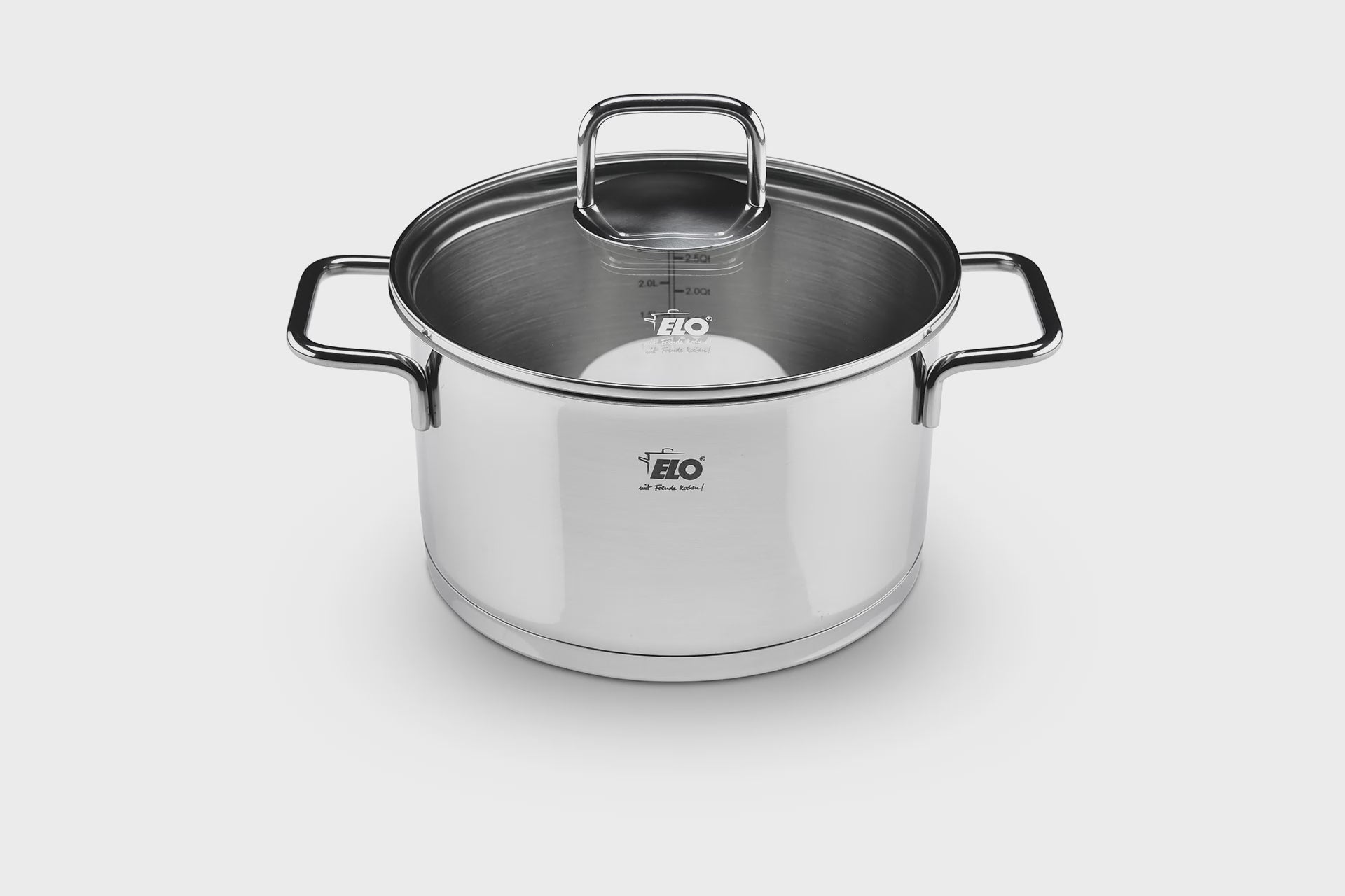 Marmite en inox avec couvercle en verre 16 cm Elo Citrin